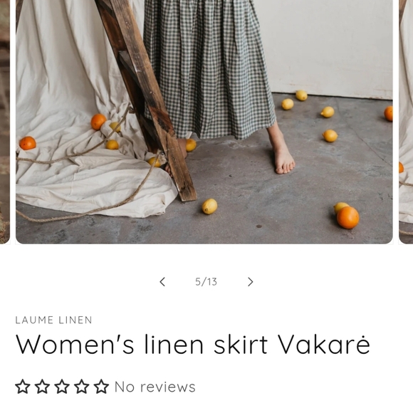 Laume Family Linen Green Checks Small - Picture 5 of 5